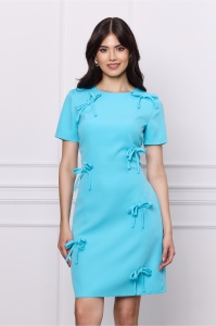 Rochie MBG bleu cu fundite