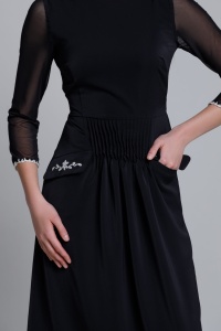 Rochie PURA neagra din triplu voal - Img 2