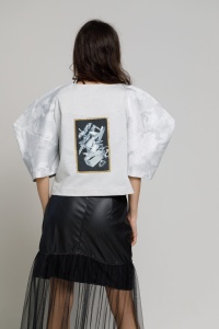 Silver LARK jacket with highlighted shoulders - Img 3