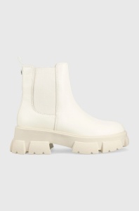 Steve Madden ghete chelsea de piele Tunnel femei, culoarea bej, cu platforma