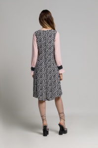 VIVIA dress with black and white floral print - Img 2