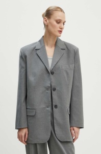 2NDDAY sacou 2ND Harry - Classic Tailoring culoarea gri, un singur rand de nasturi, neted, 2244115169