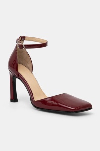 Alohas stilettos de piele Liebe culoarea bordo, S100557-03