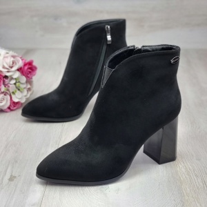 Botine Cu Toc Gros Dama Negre Aria - Img 2