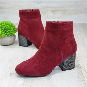 Botine Cu Toc Gros Dama Visinii Aasimah - Img 3