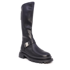 Cizme femei Benvenuti negre din piele naturală și sintetic 3746DC009N - Img 2