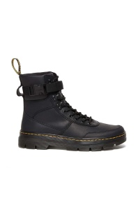 Dr. Martens cizme de piele Combs Tech Leather culoarea negru, cu toc plat, izolare ușoară DM27801001