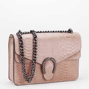 Geanta din piele naturala rose nude 1524 123