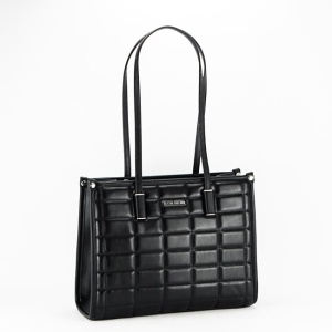 Geanta neagra cu imprimeu 6842-5 11