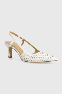 MICHAEL Michael Kors stilettos de piele Alora culoarea alb, 40T4AOMS3L 085