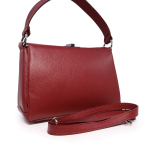 Poșetă satchel femei Enzo Bertini bordo din piele naturală 154POSP3317BO - Img 2
