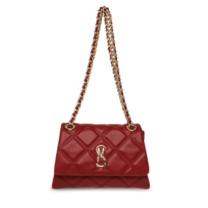 Poșetă tip satchel femei Steve Madden roșie cu logo 1668POSSBVOLTURIR - Img 1