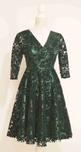 Rochie de ocazie clos verde Charlotte - Img 2