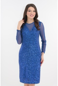 Rochie de ocazie din paiete albastre