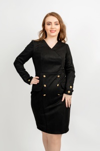 Rochie tip sacou eleganta neagra Evea - Moze - Img 2