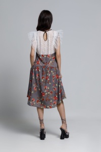 SONNET dress with gray floral print - Img 6