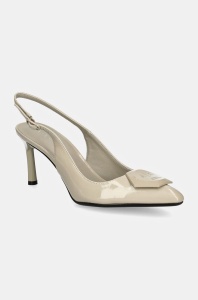 Armani Exchange pantofi cu toc culoarea gri, XDE016 XV884 01797