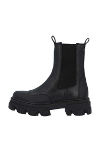 Bianco ghete chelsea de piele BIAGINNY femei, culoarea negru, cu toc plat, 26.51219