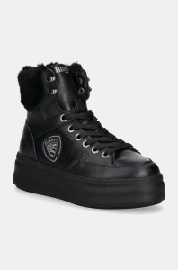 Blauer pantofi EMERY femei, culoarea negru, cu platforma, izolare usoara, F4EMERY01.LEA
