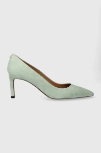 BOSS tocuri din piele intoarsa Janet culoarea verde, 50498810