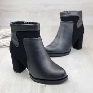 Botine Cu Toc Gros Dama Negre Camila - Img 5