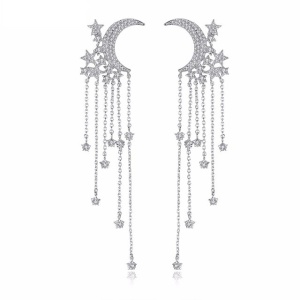 Cercei chandelier cu stele si luna La Nuit