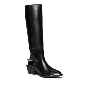 Cizme femei Steve Madden Xayenne negre din piele cu toc mic 1468DCXAYENNEN - Img 2