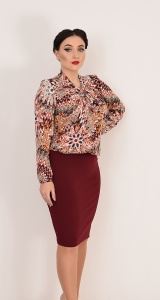 Compleu bluza Amelia si fusta visinie - Img 1