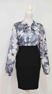 Compleu bluza Silvia si fusta neagra - Img 2