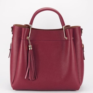 Geanta bordeaux din piele naturala Ariana 123