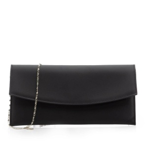 Geantă plic elegantă din piele naturală pentru damă - 4015 Negru box