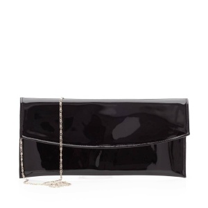 Geanta plic eleganta din piele naturala pentru dame - 4015 negru lac