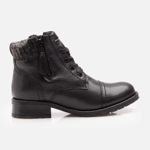 Ghete damă din piele naturală - 1008-1 Negru box