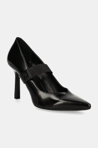 HUGO pantofi cu toc Katniss culoarea negru, 50529824