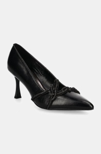 Karl Lagerfeld pantofi cu toc SIENNA culoarea negru, KL32724