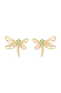 Lilou cercei placați cu aur Dragonfly 182/22/KOL/AZU/ZIC/PO