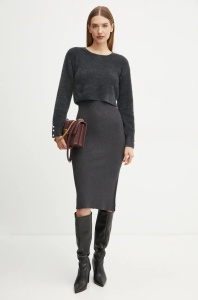Morgan rochie si pulover RMONA culoarea gri, RMONA
