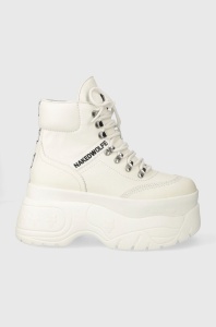 Naked Wolfe sneakers din piele Spike culoarea alb