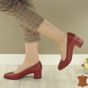 Pantofi Dama Rosii Piele Naturala Macaulay - Img 1