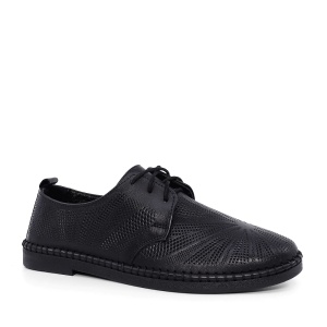 Pantofi ușori femei Benvenuti negri din piele 2757DP0556N - Img 2