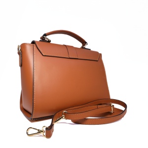 Poșetă satchel femei Enzo Bertini cognac din piele naturală 154posp2010CO - Img 2