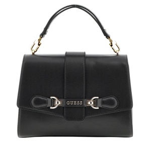 Poșetă satchel femei Guess neagră cu logo frontal 918POSSHWVG9500200N