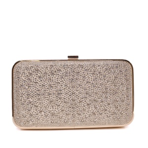 Poșetă tip clutch femei Benvenuti auriu cu ștrasuri 290PLS74181AU - Img 1