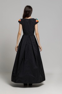 Rochie CHLOE neagra cu broderie - Img 5