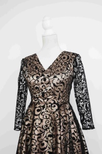 Rochie de ocazie clos bej-auriu Caroline - Img 8