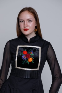 Rochie DREAM neagra cu broderie - Img 3