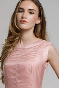 Rochie TARA roz cu broderie - Img 3
