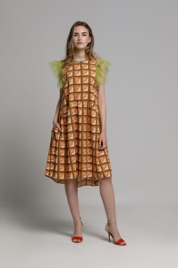 SONNET dress with geometric print