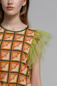 SONNET dress with geometric print - Img 4