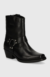 Steve Madden cizme de piele Quintana femei, culoarea negru, cu toc drept, izolare usoara, SM11003295